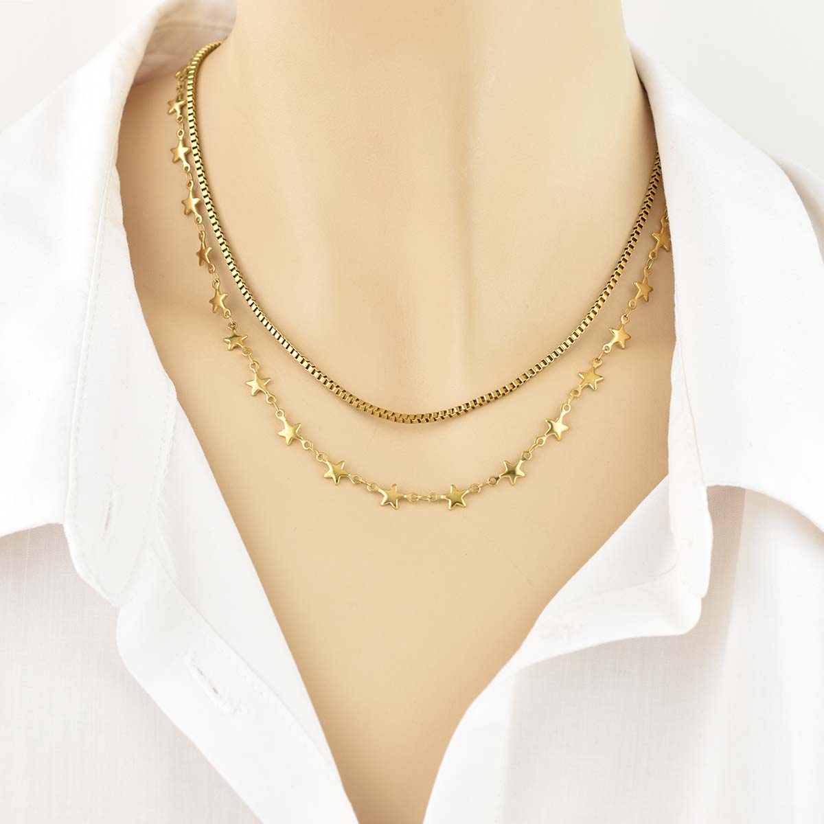 Micro Chain Gold 2MM Αλυσίδα λαιμού από ανοξείδωτο ατσάλι 316L